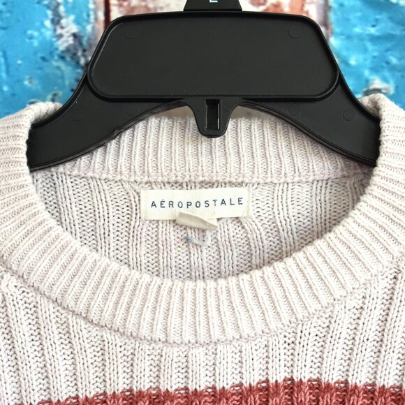 Women's Aeropostale Sweater Cropped Pullover Ribbed XSMALL Multicolor - Picture 3 of 10